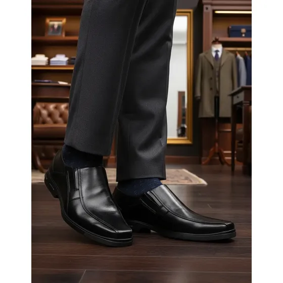 Sapato Social Masculino Bico Quadrado Bertelli