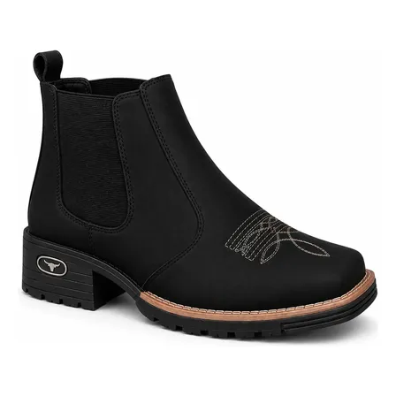 Botina Texana Masculina Chelsea Country Roça Fazenda Rodeio