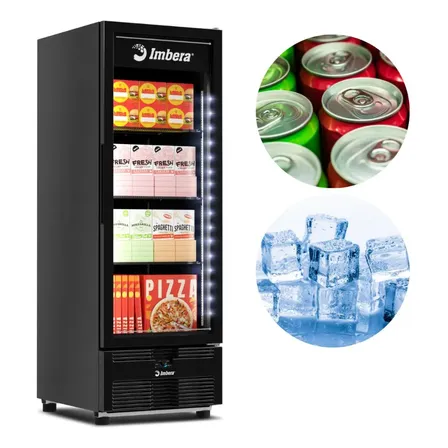 Freezer Imbera 3 Em 1 Porta De Vidro Evz21 Max 597 Litros