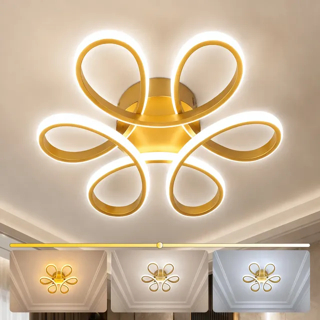 Luminária Led Moderna De Seis Folhas Para Teto Quarto Bivolt