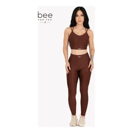 Conjunto Calça Legging +top Fitness Feminina Treino Academia