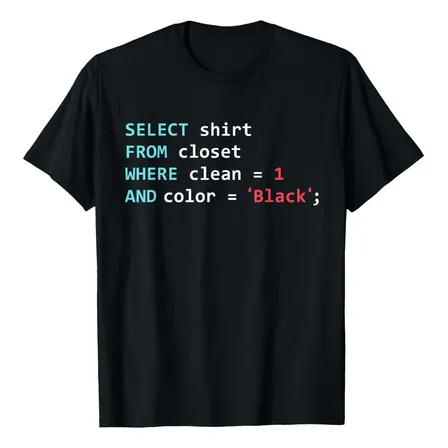 Programador Sql Query Geek Database Coding Tee Gift Unissex
