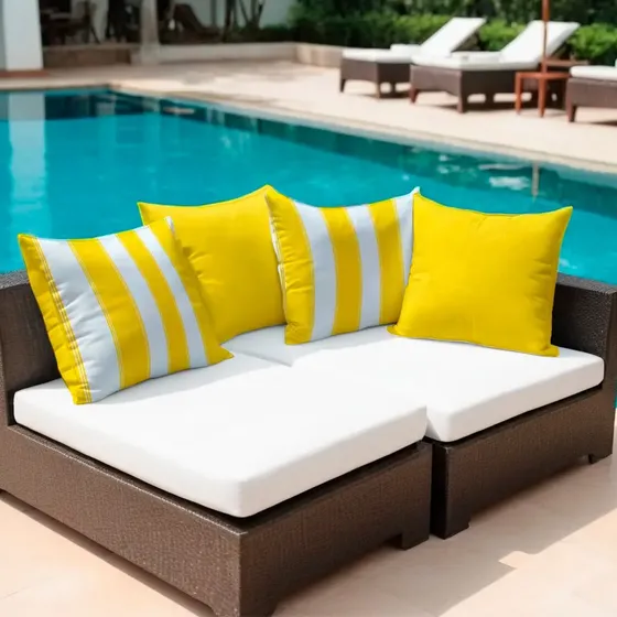 Kit 4 Capas De Almofada Impermeável Praia Piscina