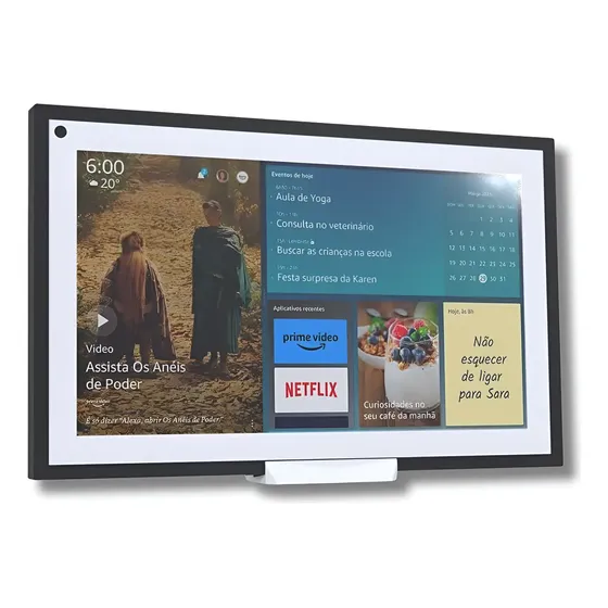 Suporte Stand Angulado De Mesa Compatível Alexa Echo Show 15