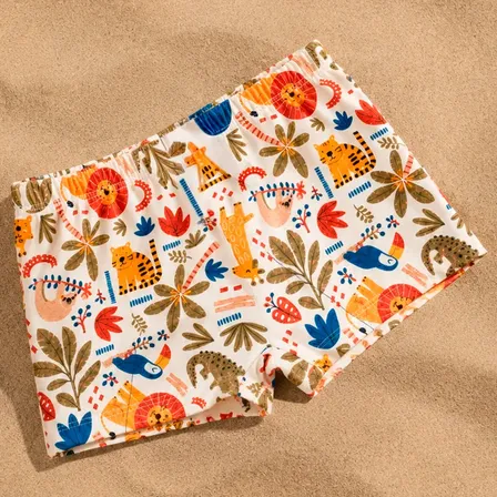 Sunga Boxer Infantil Uv50+ Estampa Menino Piscina Praia