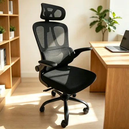 Cadeira Ergonômica Mesh Preta Para Escritório