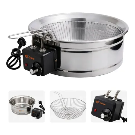 Fritadeira Elétrica Tacho 5l Para Salgados Profissionais