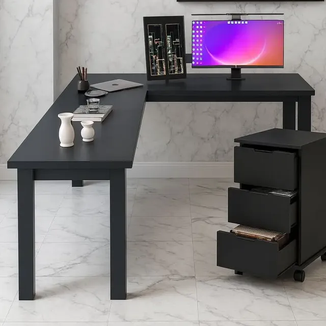 Cômoda Gaveteiro + Mesa Escrivaninha 150x45cm Diretor