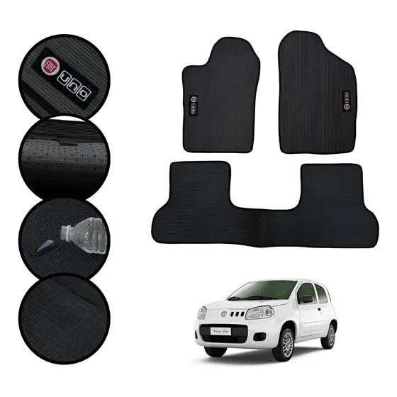 Jogo Tapete Borracha Carro Para Fiat Uno Vivace 2010 A 2024