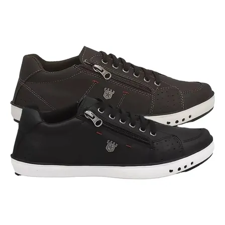 Kit 2 Pares Sapatenis Tenis Cadarço Em Elástico Fácil Calce