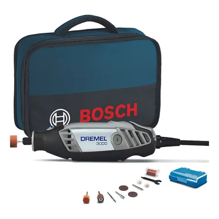Retífica Dremel 3000 Com 10 Acessórios + Bolsa Bosch