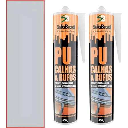 Pu40 Calhas Rufos Cola Selante Telhado Vedação Kit 2 Unid