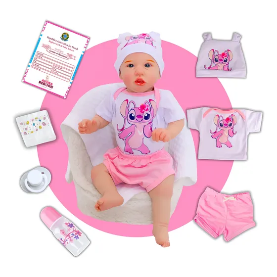 Bebê Reborn Boneca Realista Recém-nascida Saskia Minnie