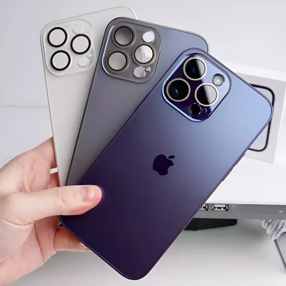 Capa Capinha Vidro De Luxo Premium Fosca Cromada Para iPhone