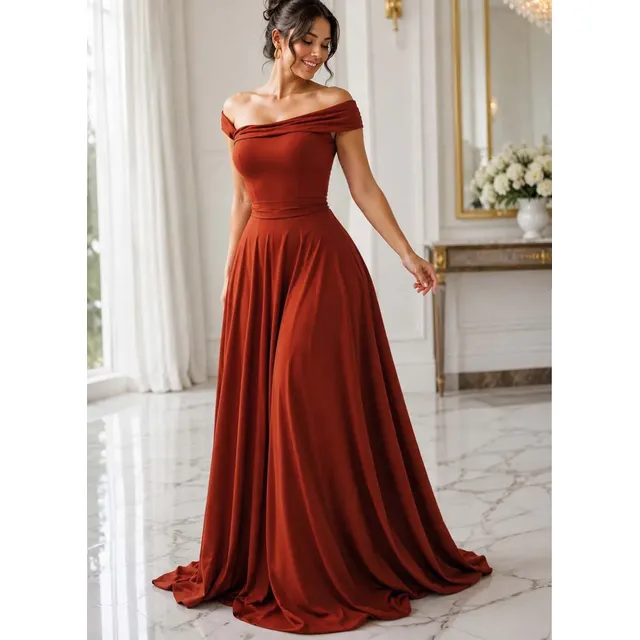Vestido Longo De Festa Madrinha, Tendencia Assimetrico Ox172