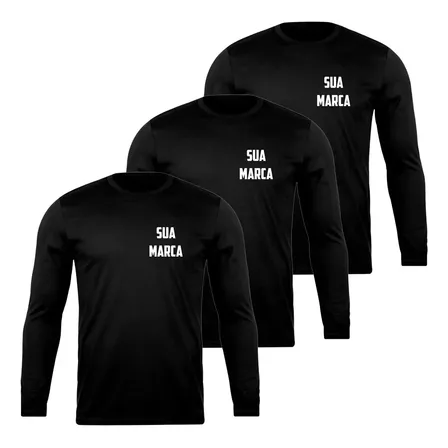 Kit 3 Camiseta Personalizada Logo Foto Frase Banda Marca