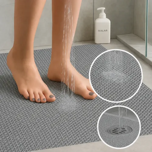 Tapete Para Banheiro Box Antiderrapante 1,00x0,60 Macio Pvc