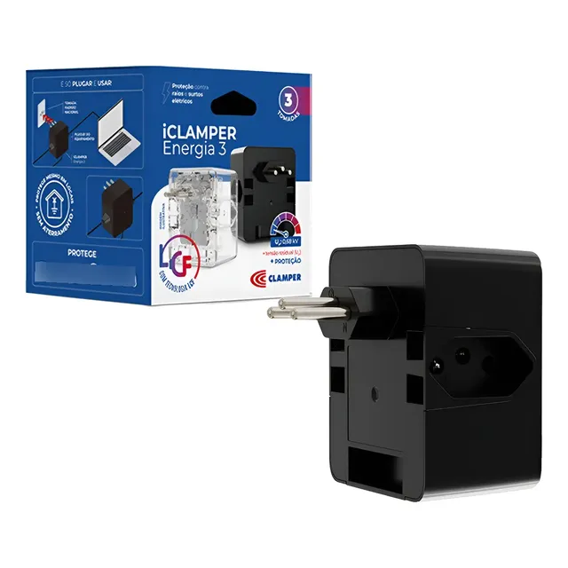 Protetor Dps Elétrico 3 Tomadas Bivolt 10a Lcf Clamper