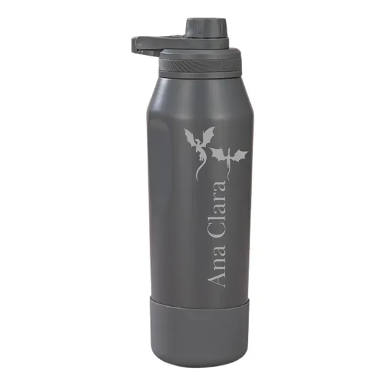 Garrafa Térmica 950ml Kubb Aço Inox Com Nome E Protetor