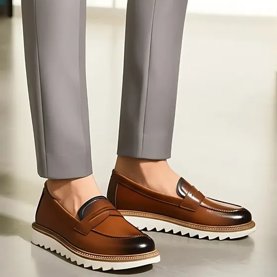 Sapato Plataforma Gugi Masculino Tratorado Social Moderno