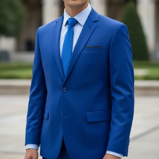 Terno Masculino Brilhante Slim Corte Italiano Com Elastano
