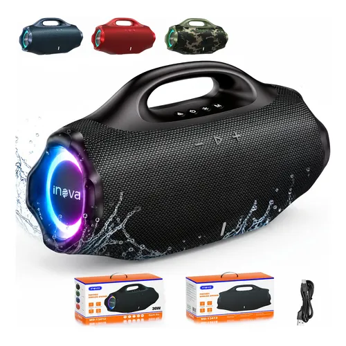 Caixa De Som Bluetooth Tws Portátil Estéreo Hifi Com Usb Fm