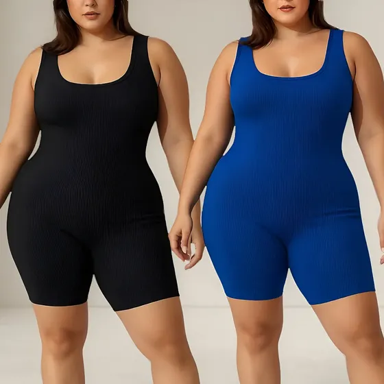 Kit 2 Macaquinhos Plus Size Femininos Ribana G Ao G3