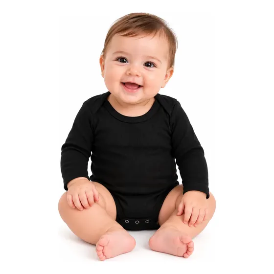 Body Bebe Manga Longa Algodão Body