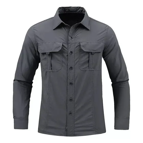 Camisas Masculinas Leve De Secagem Rápida Camisa Tática