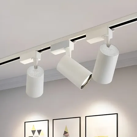 Kit Trilho 2m + 6 Spots 10w Preto/branco 6500k 4000k 3000k