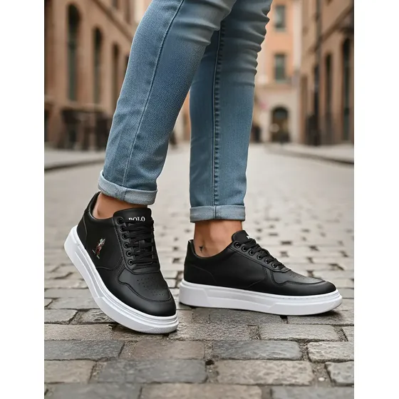 Tênis Casual Masculino Sapatênis Sola Alta Confortável Macio