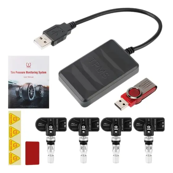 Sistema De Monitoramento De Pressão De Pneus Tpms Para Carro
