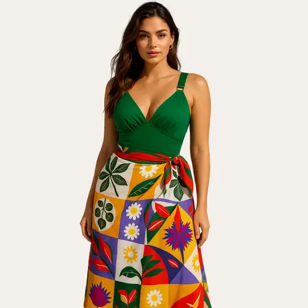 Maiô Feminino Praia Plus Size Saída De Praia Moda Praia