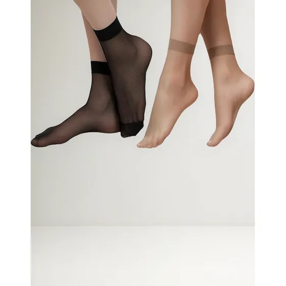 10pares Meia Fina Social Cano Médio Transparente 30a40 Estil