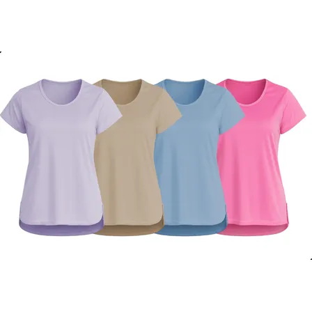 Kit 4 Camiseta Feminina Dryfit Tapa Bumbum Academia Treino
