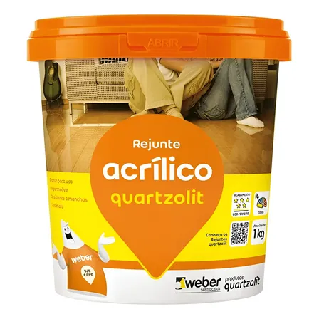 Rejunte Acrílico Quartzolit 1kg - Cores Antimofo Weber