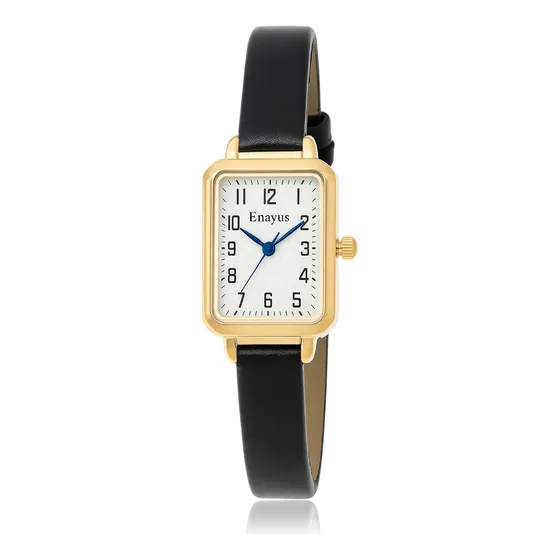 Relógio Feminino Luxo Quadrado Em Couro Lindo Moda Original