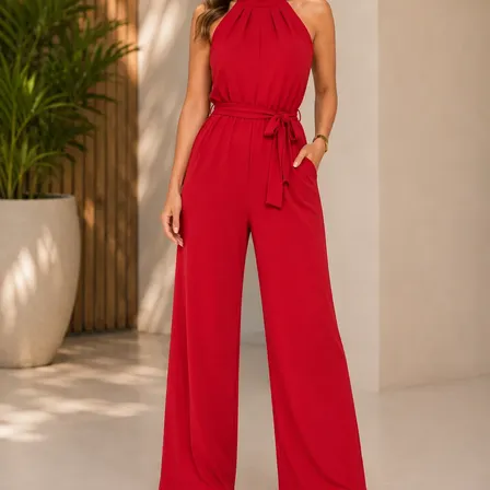 Macacão Longo Feminino Pantalona Duna Premium Linha Luxo Sol