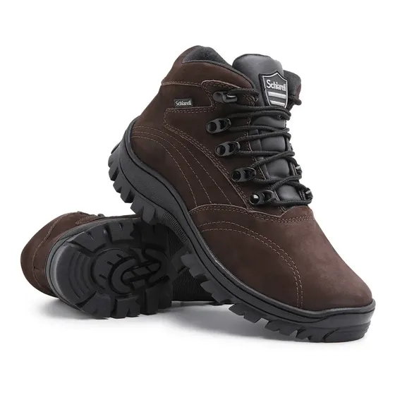 Coturno Bota Militar Masculina Couro Adventure