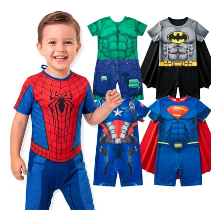 Fantasia Infantil Vários Personagens - Aranha, Ferro, Hulk