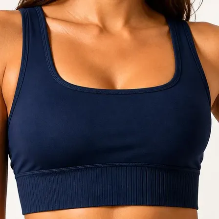 Top Feminino Esportivo Fitness Poliamida Sem Costura Delrio