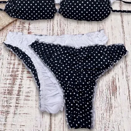 Biquíni Dupla Face Levanta Bumbum Cortininha C Bojo Ripple