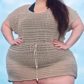 Saida De Praia Trico Plus Size Tamnaho 60