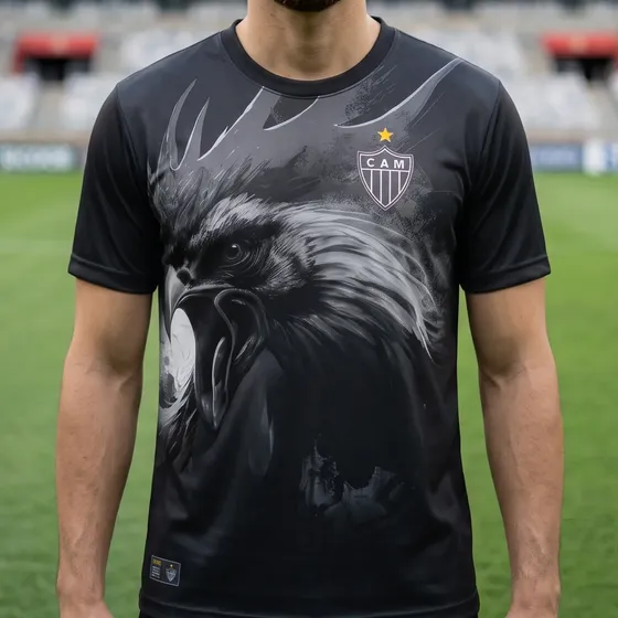 Camisa Atlético Mg Galão Da Massa Galo Oficial Licenciada