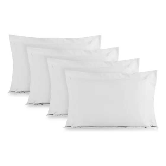 Kit 4 Fronhas Com Abas 100% Algodão Toque Egípcio 300 Fios