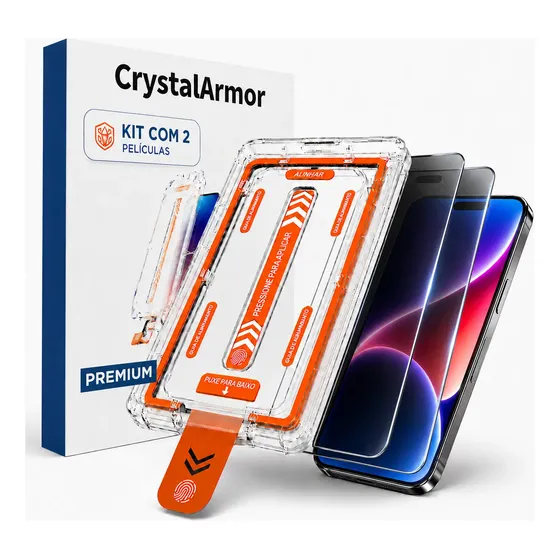 Crystal Armor Película Privacidade 3d Anti Spy iPhone Kit 2x