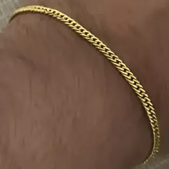 Pulseira Grumet 3mm Moeda Antiga Banhado A Ouro18k