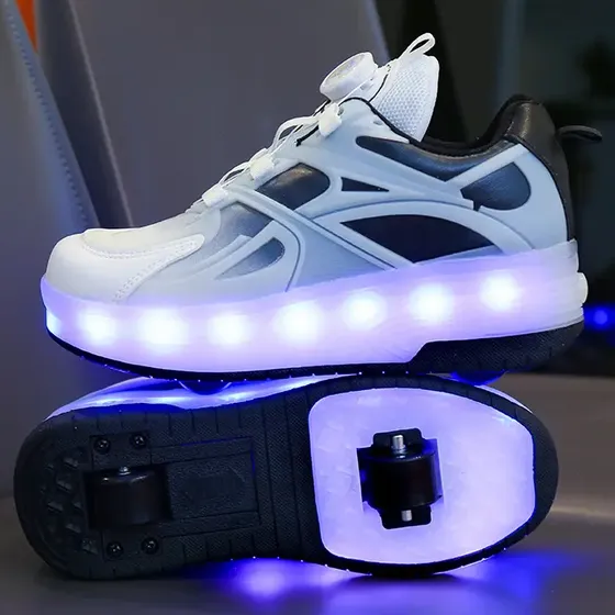 Patins Brilhantes Recarregáveis 2 Rodas Infantil