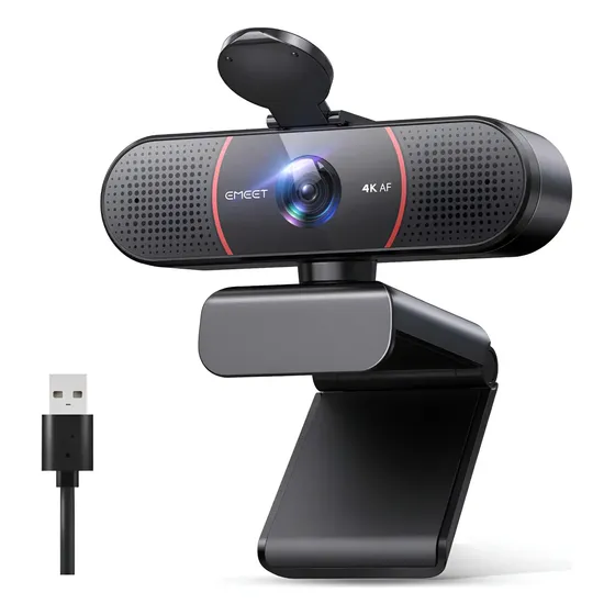 Webcam 4k Uhd 8mp Com 2microfones Tof Autofoco Para Pc 4k