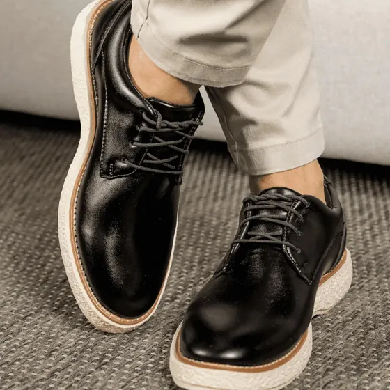 Sapato Social Oxford Casual Masculino Confort Moderno E Leve